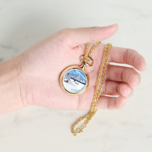 Montre Collier en Or Hiver Merveilleux
