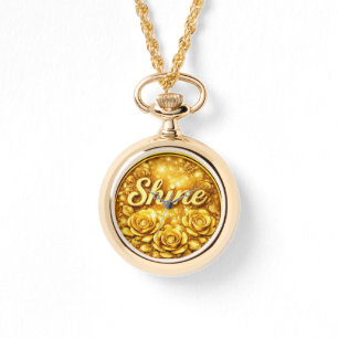 Montre Collier Fleurie Or Personnalisée