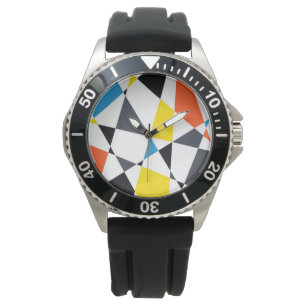 Montre Coloré, cool, tendance, formes géométriques modern