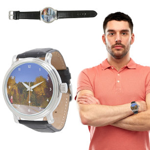 Montre Coloré Feuilles Automne saison Trolley Voyage de v