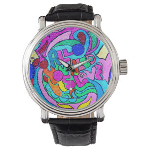 montre colorée d'amour