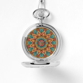 Montre Colorful Mandala Floral Boho Clock