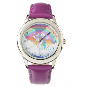 Montre Colorful Rainbow Unicorn and Stars