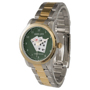 Montre Combinaison de cartes Blackjack 777. Bonne chance