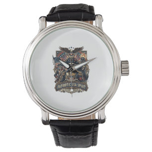Montre Commandant Colonial Skull Patriotique Sombre Sk