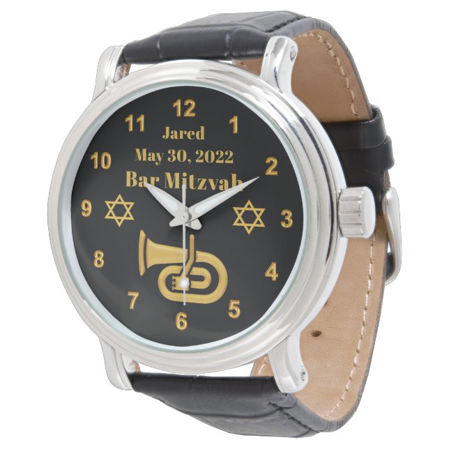 Montre Commande spéciale Barre Mitzvah Watch, Thème Eupho (Incliné)