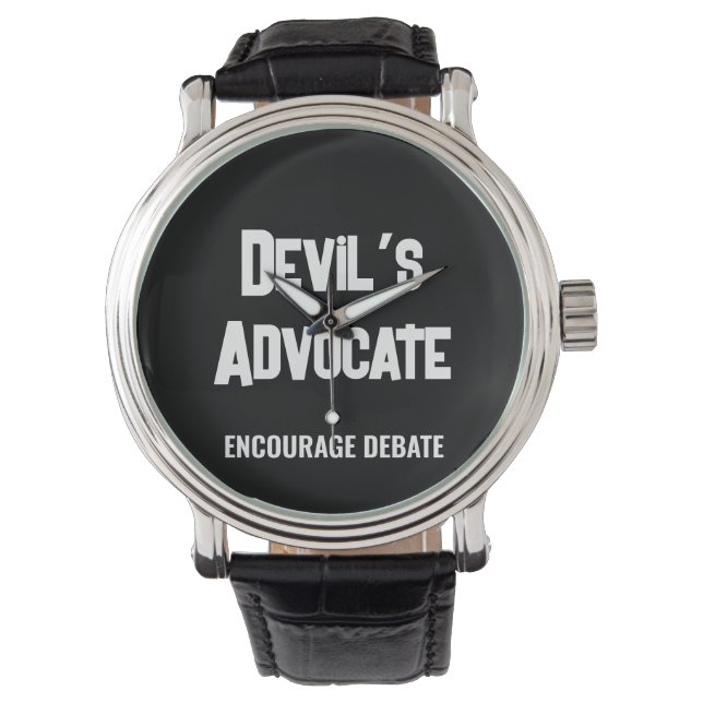 Montre Commentaire noir blanc texte Débat de l'avocat du  (devant)