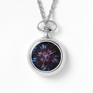 Montre Conception Abstraite des fleurs fractales.
