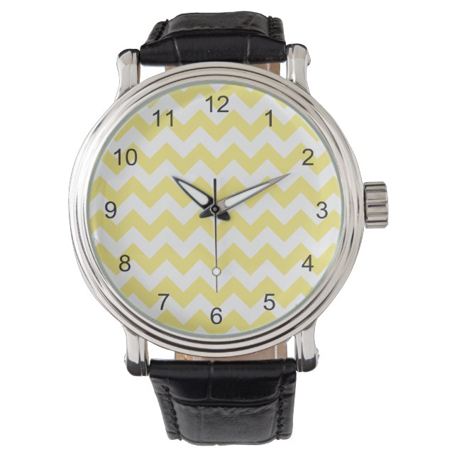 Montre Conception Chevron Jaune (devant)