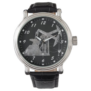 Montre Conception de champs d'huile en métal désorganisé