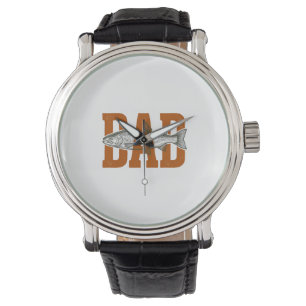 Montre Conception de chemise vectorielle de pêche de papa
