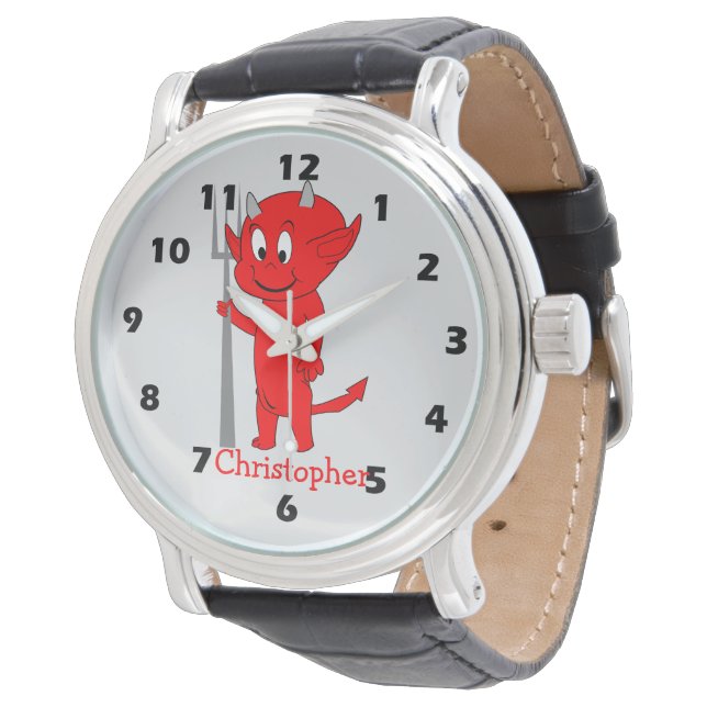 Montre Conception de Diable Rouge (Incliné)