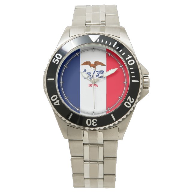 Montre Conception de drapeau d'état de l'Iowa (devant)