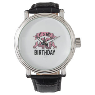 Montre Conception de gravure vintage de licorne pour 40e