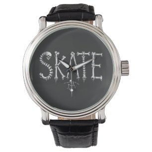 Montre Conception d'horreur de skate squelette