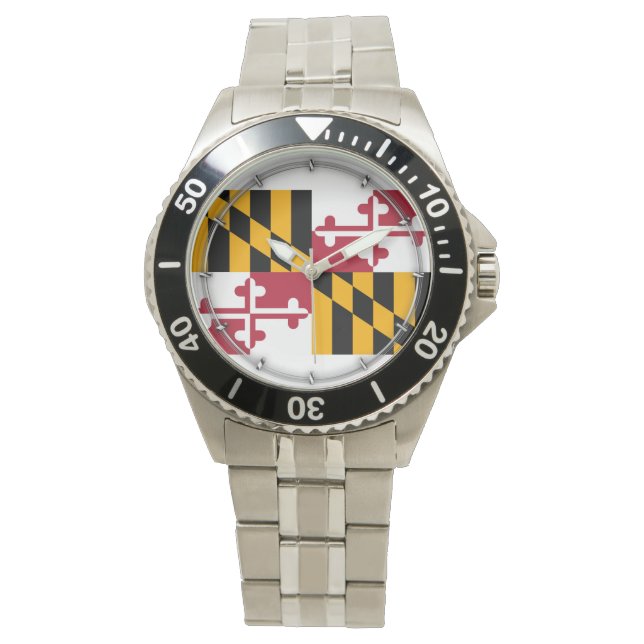 Montre Conception du drapeau de l'État du Maryland (devant)
