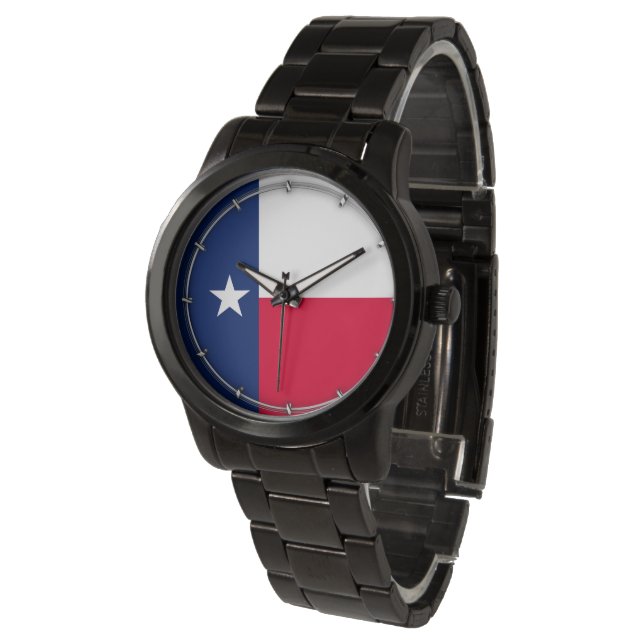 Montre Conception du drapeau de l'État du Texas (Incliné)