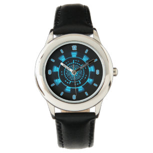 Montre Conception rougeoyante légère bleue de réacteur