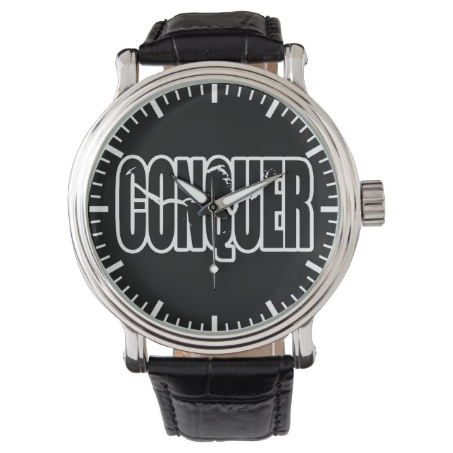 Montre CONQUER (Motivation de la construction du corps) (devant)