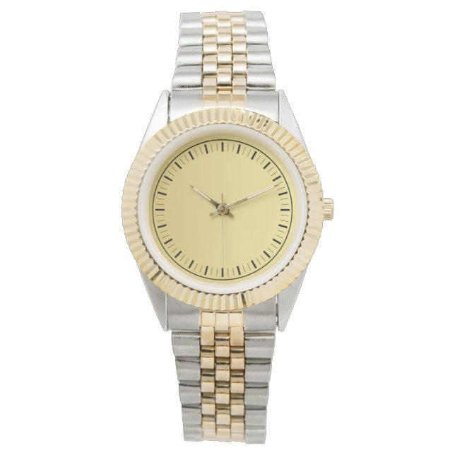 Montre Contemporain Élégant Surdimensionné Deux Tons (devant)