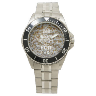 Montre CONTINUEZ LE CALME ET votre texte sur le Décor Pop