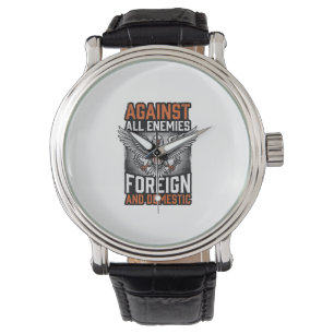 Montre Contre tous les ennemis conception de chemise Eagl