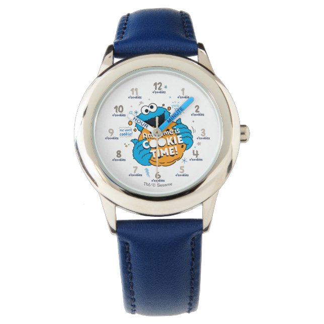 Montre Cookie Monster | N'importe quelle heure est l'heur (devant)