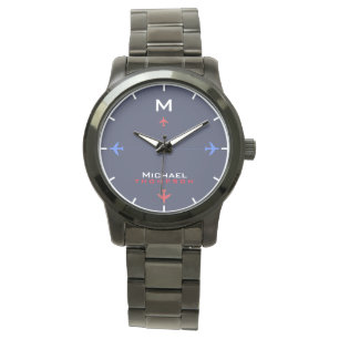 Montre cool avec son nom & avions