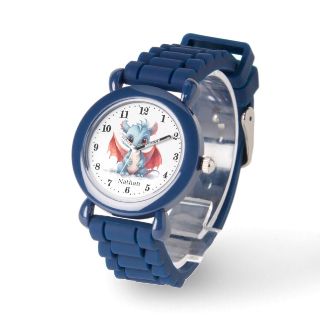 Montre Cool boys dragon ajouter nom (Angle)