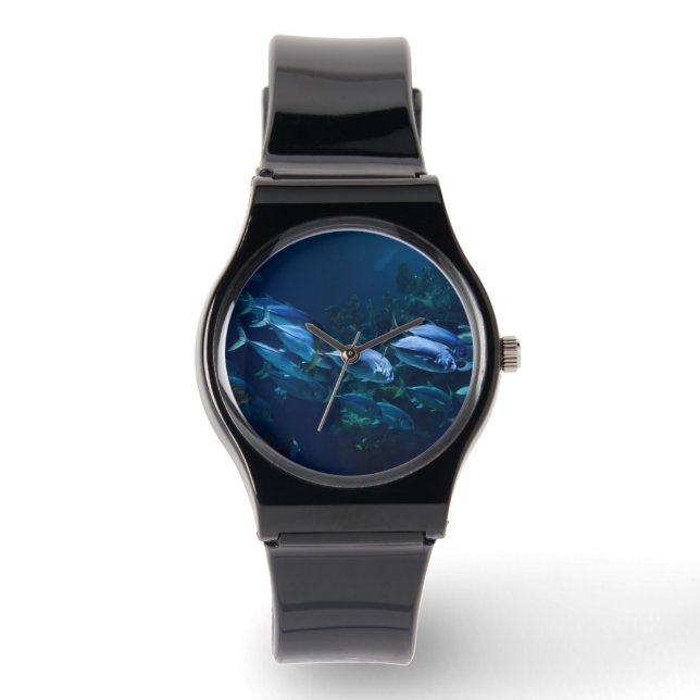 Montre Cool Dark Aquarium Fish Shoal (Recto)