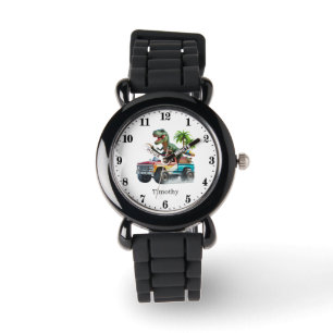 Montre Cool Dinosaur Truck ajouter nom