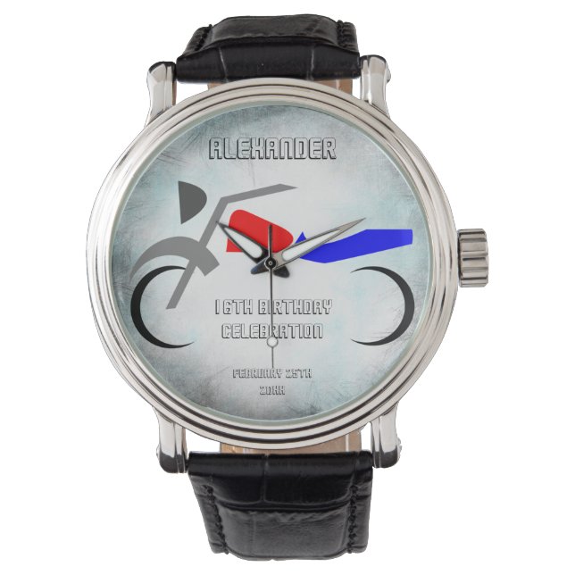 Montre Cool Dirt Vélo Masculine 16e anniversaire (devant)