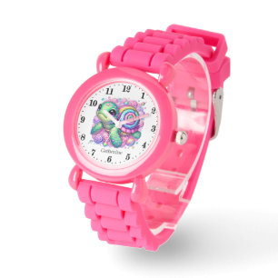 Montre Cool filles tortue de mer ajouter le nom