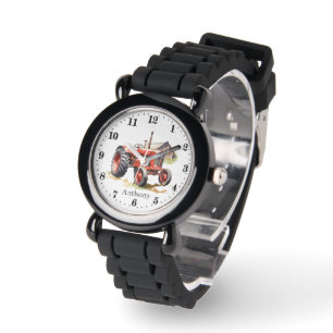 Montre Cool garçon tracteur ajouter nom