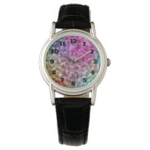 Montre cool Rainbow Color Mosaic