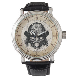 Montre Cool samurai démon masque helm tatouage