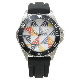 Montre Cool, unique, tendance, urbain, triangles colorés