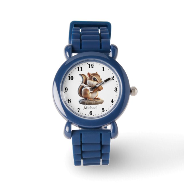 Montre Cool unisex chipmunk ajouter nom (Recto)