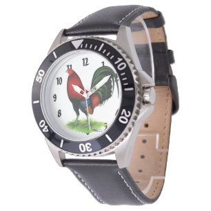 Montre Coq de combat : Rouge foncé