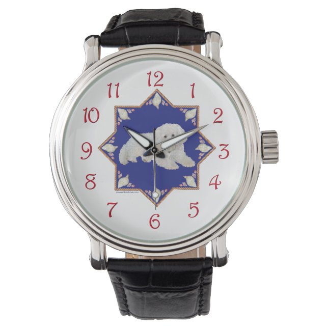 Montre Coquillages de Bichon Frise (devant)