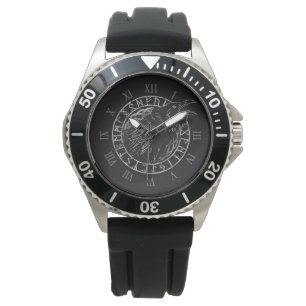 Montre Corbeau Odin Viking Mythologie runes runique