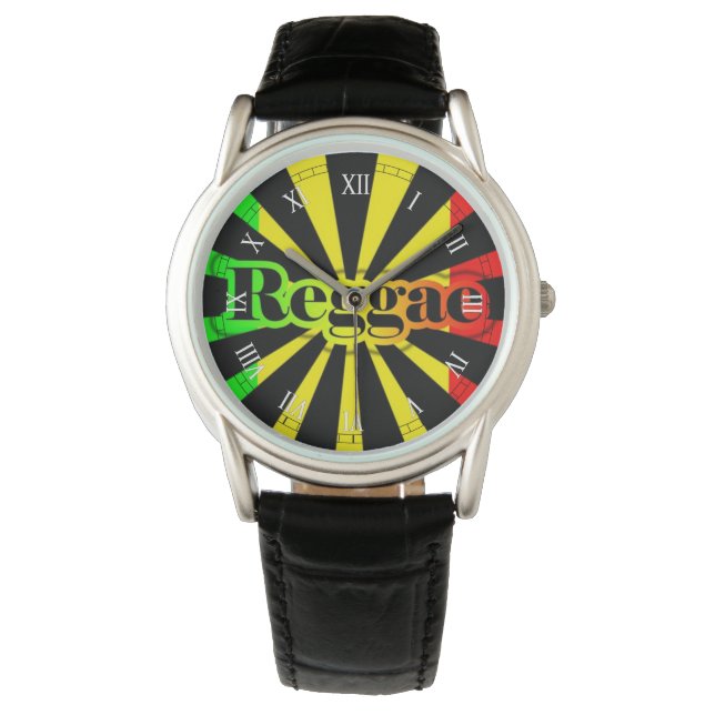 Montre cori rasta reggae graffiti (devant)