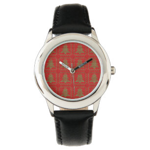 Montre Cosy sapin de Noël affreux pull à damiers motif