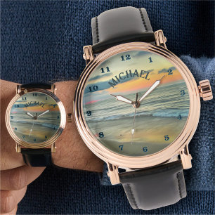 Montre Coucher de soleil océan 0735