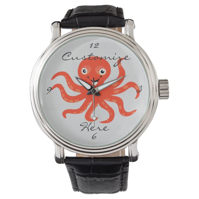 Montre Coucou rouge souriant Octopus Thunder_Cove (devant)