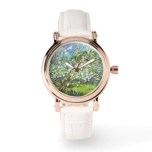 Montre Couleur d'aquarelle fleurie (Recto)