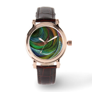 Montre Couleur Gloire Moderne Art Abstrait Motif Élégant