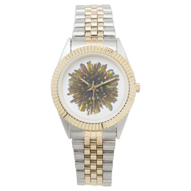 Montre *~* Couleur or homme Sphère cristal métal (devant)