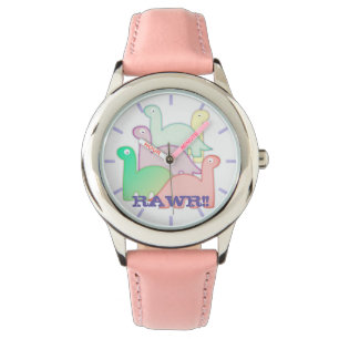 Montre Couleur Pastel Dinosaures Cute