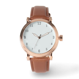 Montre Couleur solide blanche givrée | Classique | Élégan